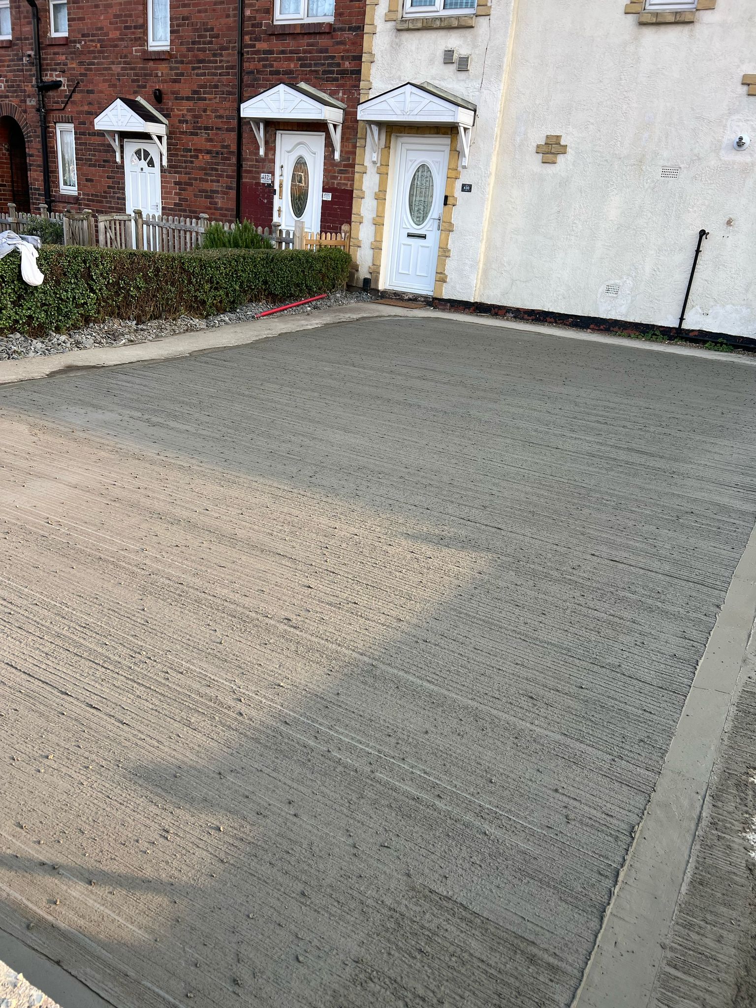 Brush Finish Concrete Driveway