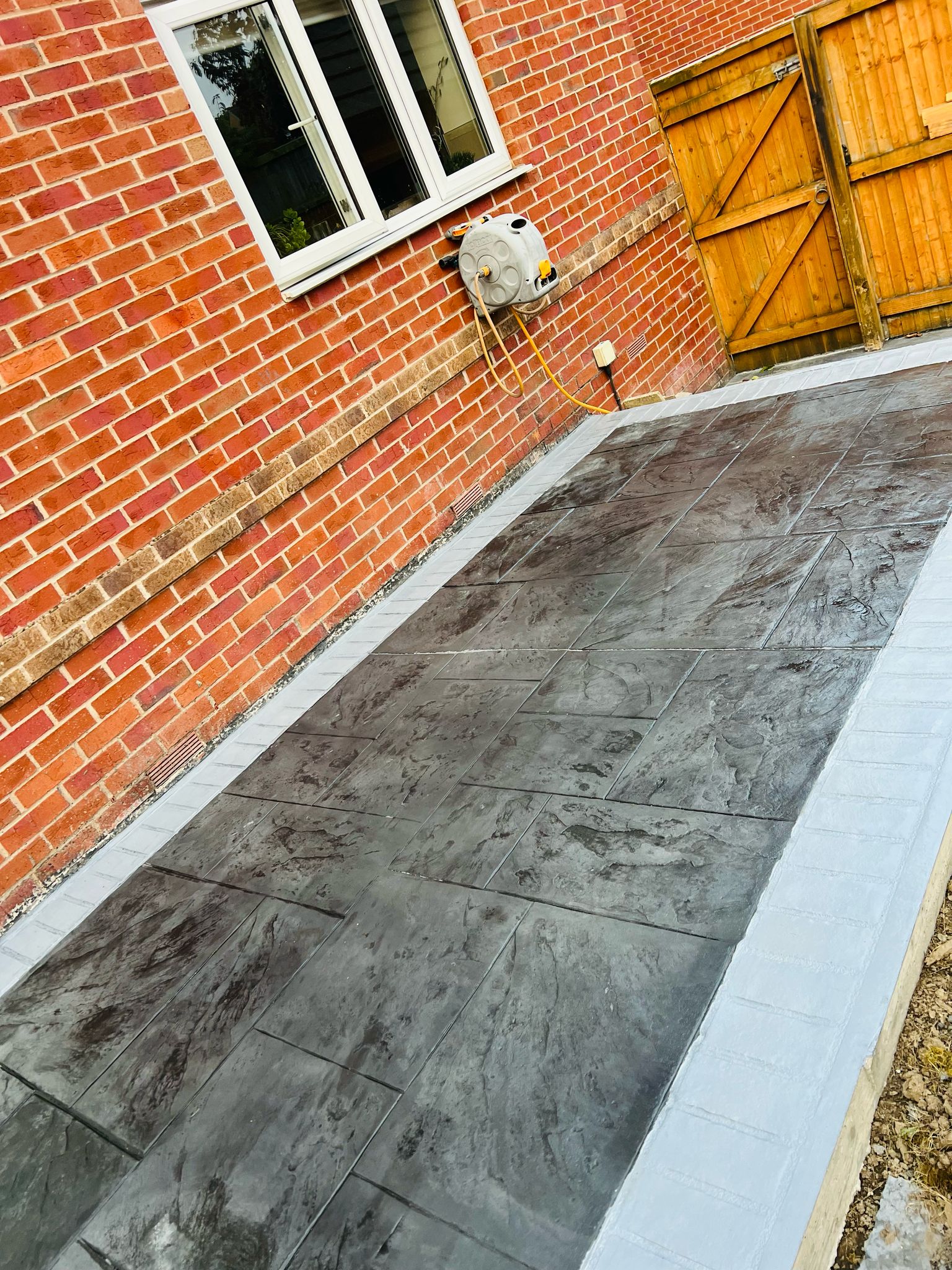 Rectangular stone slabs or flagstones