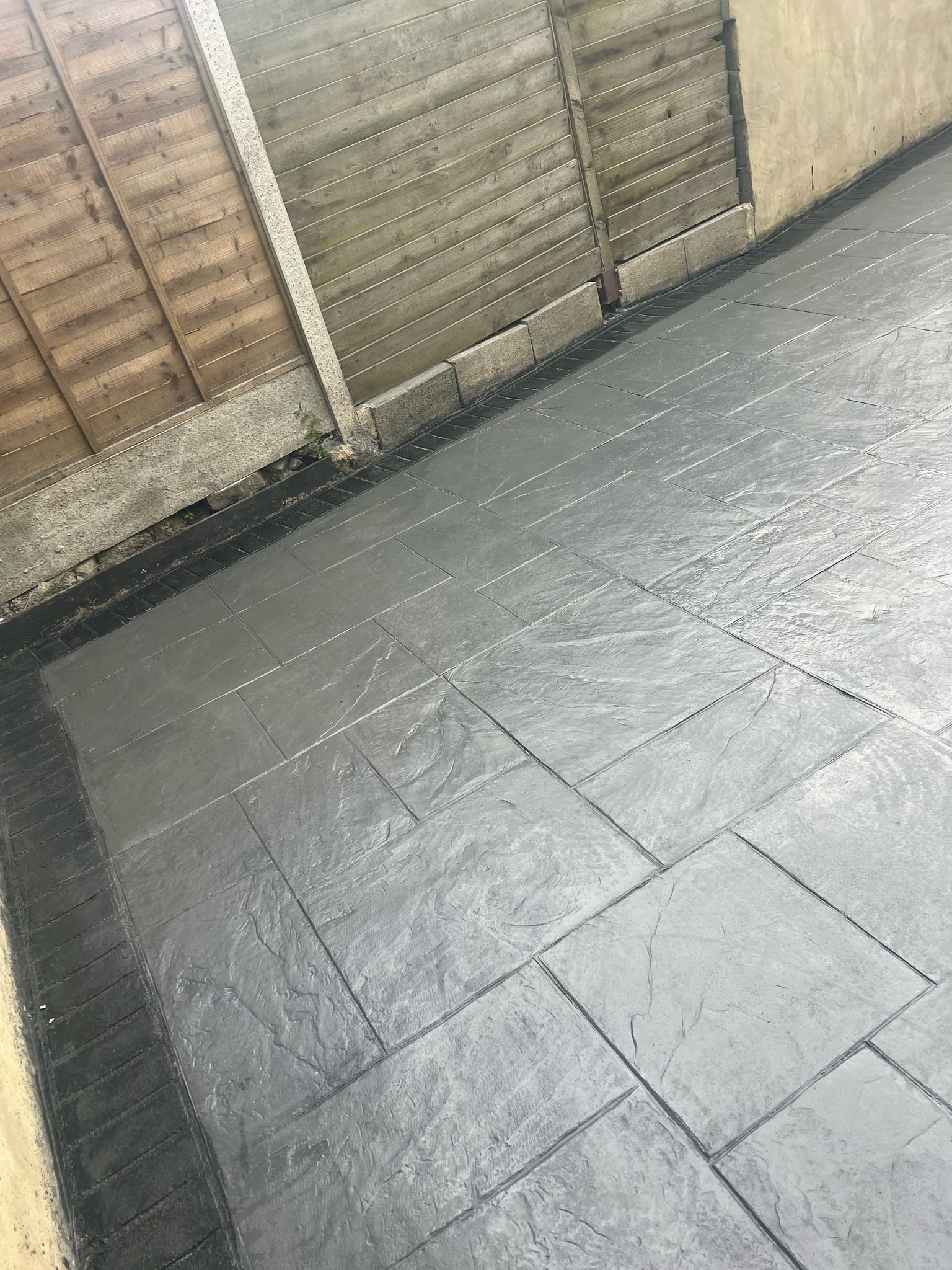 Rectangular Stone Slabs or Flagstones Driveway