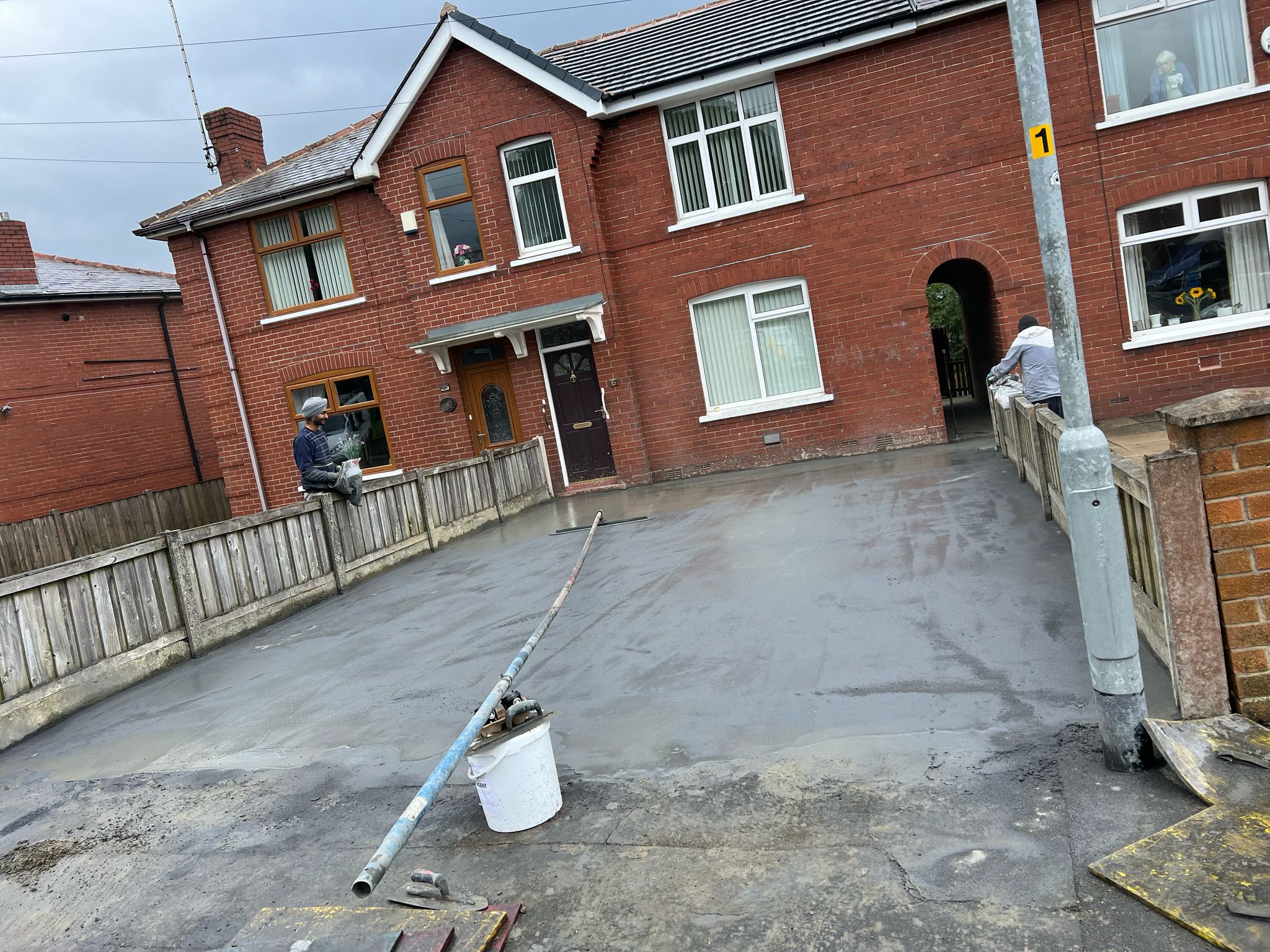 Plain Concrete Driveway (Unfinished Stage)